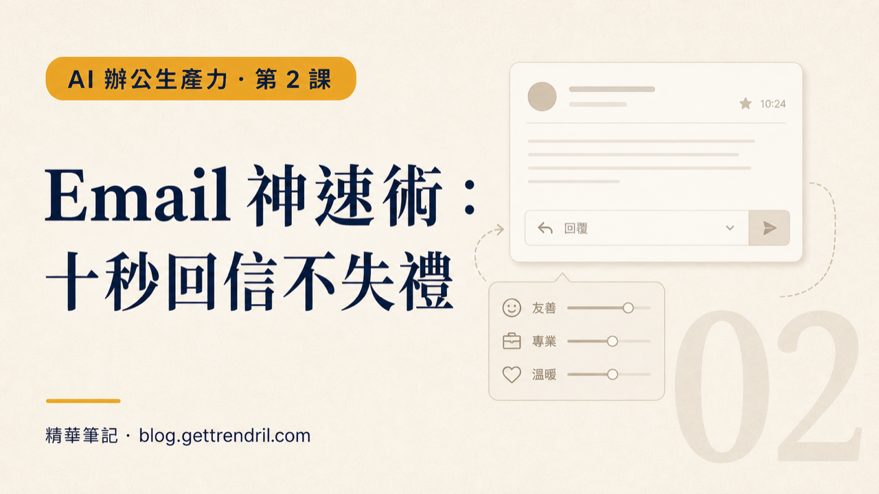 Email 神速術:十秒回信不失禮