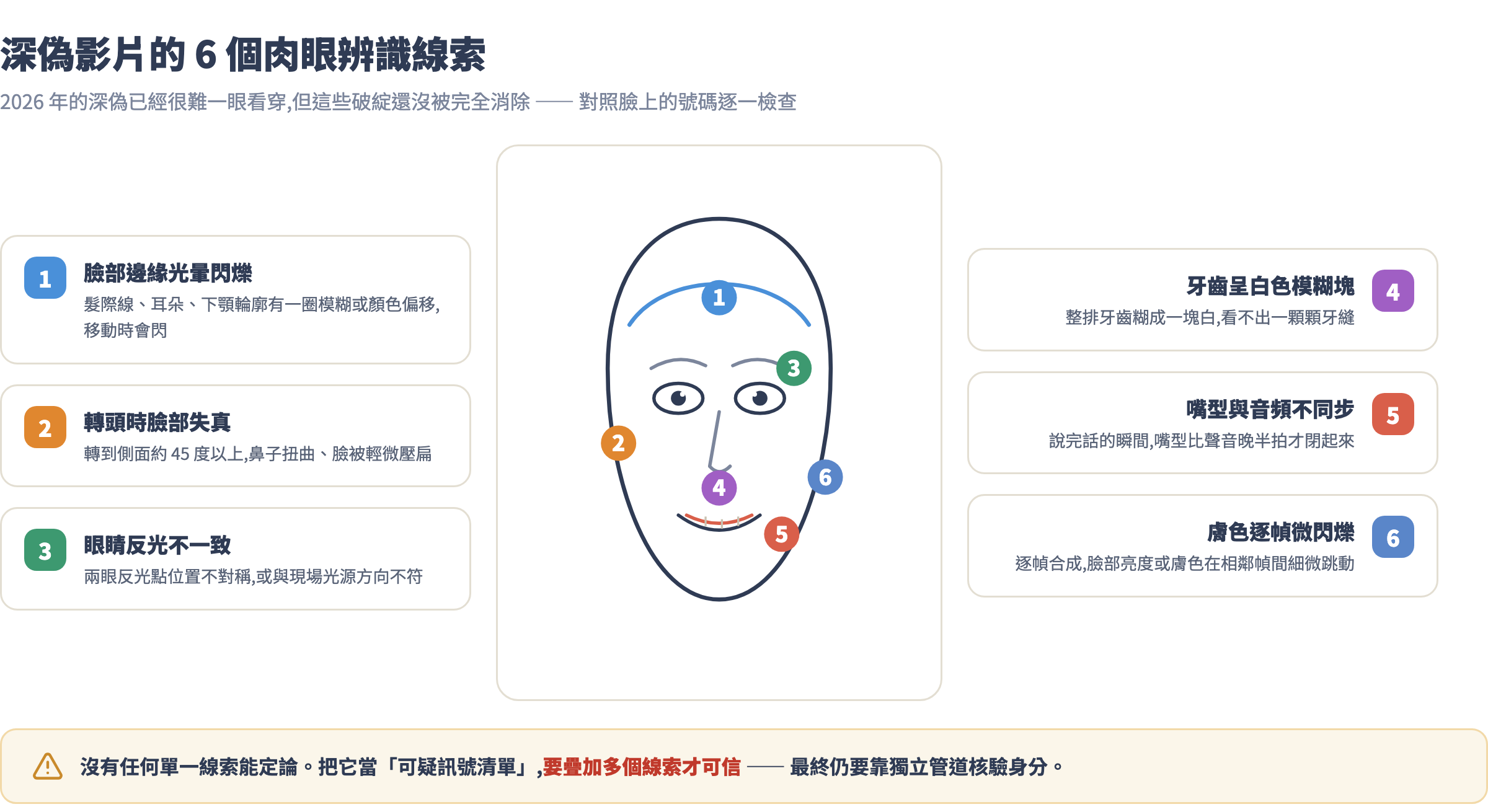 深偽影片的 6 個肉眼辨識線索