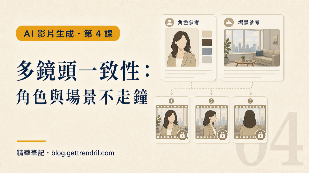 多鏡頭一致性:角色與場景不走鐘