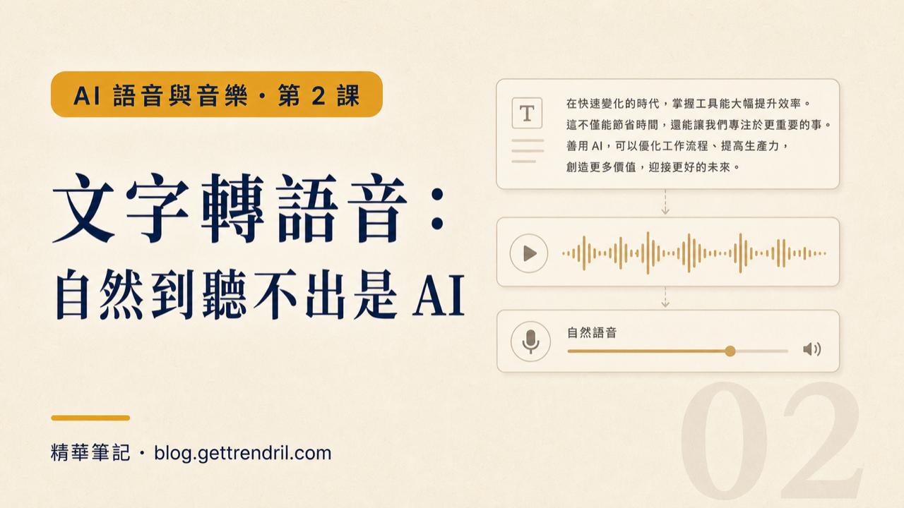 文字轉語音:自然到聽不出是 AI