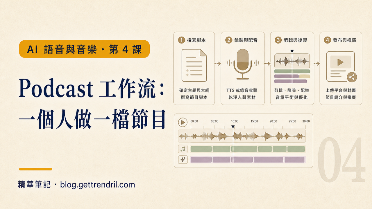 Podcast 工作流:一個人做一檔節目