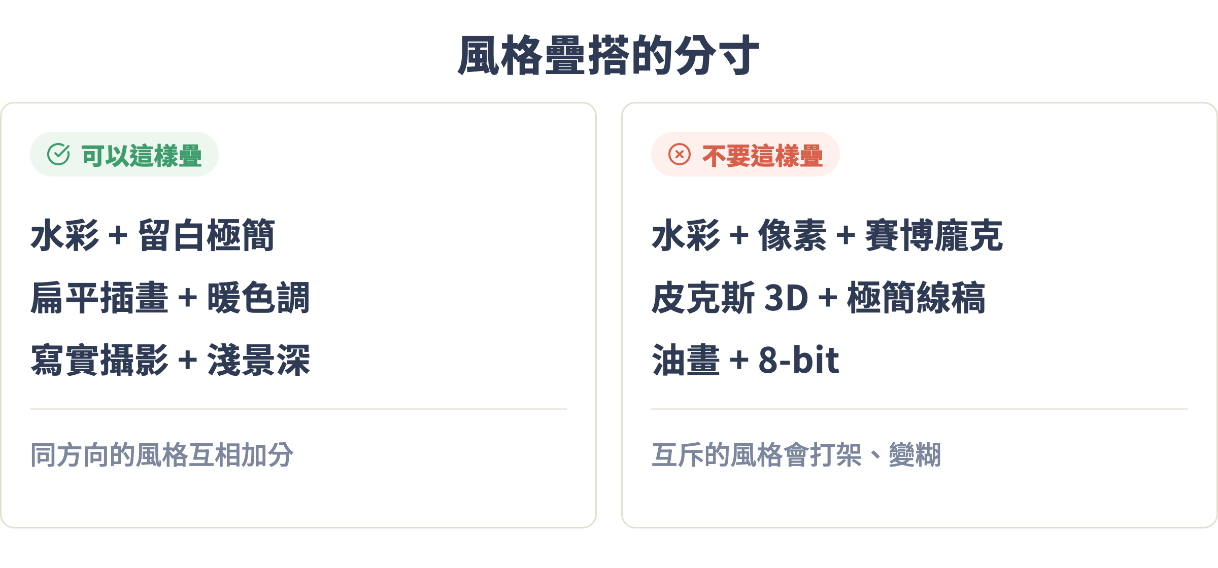 風格混搭的分寸:同方向加分、互斥打架